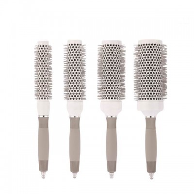 Wholesale New Extra Long Nylon Round Nano Technology Ceramic Thermal Ionic Hair Brushes With Sectioning Pin