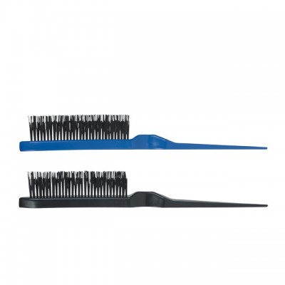 Wholesale Various colors Hair Styling Back Combing Teasing Brush, Nylon Bristles Teasing Hair Brush Rat Tail Handle Brush Combs