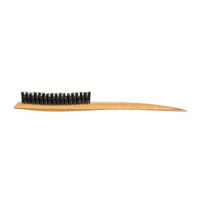 Newest Wholesale Wooden Curved Handle High Quality Hair Styling Combing Teasing Brush, 100% Boar Bristles Styling Tools Combs