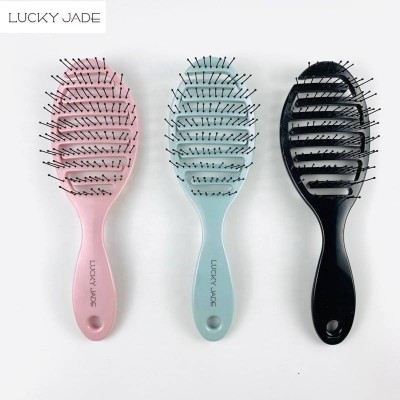 Professional Salon Plastic Pink Tangle Detangling Hair Brush for Wet And Dry Hair