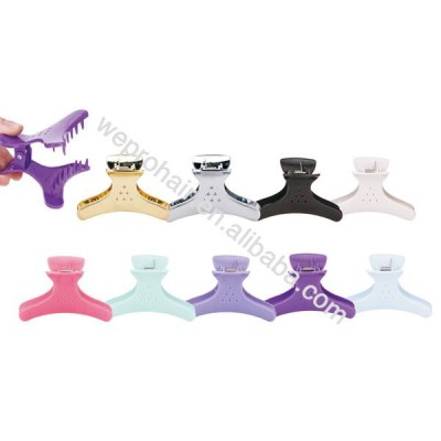 Wholesale Salon Beauty Hair Clips Plastic Butterfly Clamps